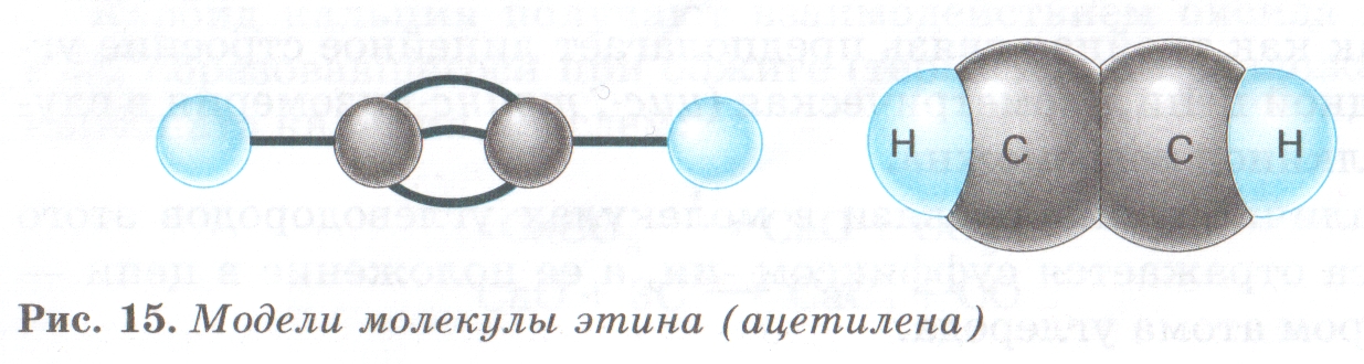 Рисунок молекулы ацетилена